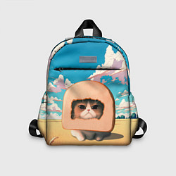 Детский рюкзак Мемный кот в хлебе, цвет: 3D-принт