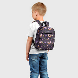 Детский рюкзак Паттерн с мопсами и едой, цвет: 3D-принт — фото 2