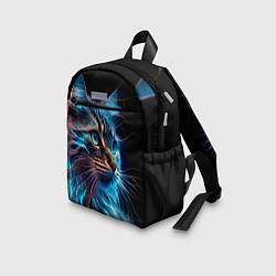 Детский рюкзак Неоновый кот искрящий молниями, цвет: 3D-принт — фото 2