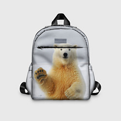 Детский рюкзак Белый медведь приветствует, цвет: 3D-принт
