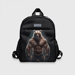 Детский рюкзак Сильный медведь спортсмен, цвет: 3D-принт