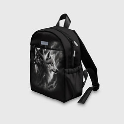 Детский рюкзак Волки - белый и черный, цвет: 3D-принт — фото 2