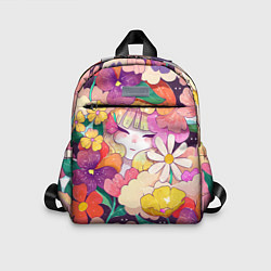 Детский рюкзак Девочка в цветах