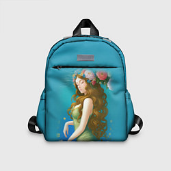 Детский рюкзак Фэнтези девушка с розами, цвет: 3D-принт