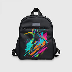 Детский рюкзак Неоновый гонщик, цвет: 3D-принт