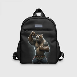 Детский рюкзак Медведь показывает свою силу, цвет: 3D-принт