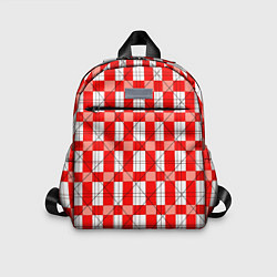 Детский рюкзак Ромбы красные, цвет: 3D-принт