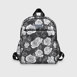 Детский рюкзак Нарисованные белые розы, цвет: 3D-принт