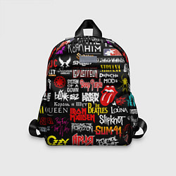 Детский рюкзак Логотипы рок групп цветные