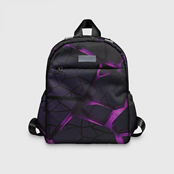 Детский рюкзак Фиолетовые неоновые плиты, цвет: 3D-принт