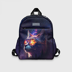 Детский рюкзак Кот в очках в космосе, цвет: 3D-принт