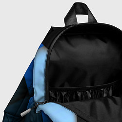 Детский рюкзак Геометрия синие полосы, цвет: 3D-принт — фото 2