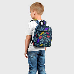 Детский рюкзак Листья и цветы, цвет: 3D-принт — фото 2
