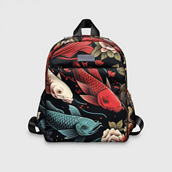 Детский рюкзак Узор с японскими карпами кои, цвет: 3D-принт