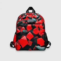 Детский рюкзак Черно красные кубы