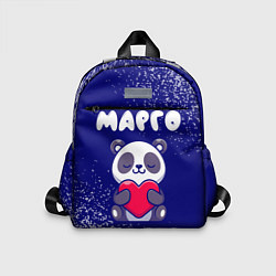 Детский рюкзак Марго панда с сердечком, цвет: 3D-принт