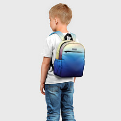 Детский рюкзак Blue gradient colors, цвет: 3D-принт — фото 2
