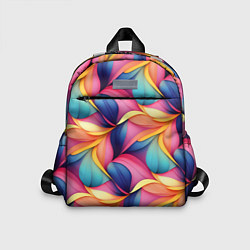 Детский рюкзак Абстрактные цветы в узоре, цвет: 3D-принт
