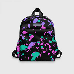 Детский рюкзак Неоновые цвета брызги краски, цвет: 3D-принт