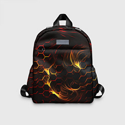 Детский рюкзак Огненные объемные плитки, цвет: 3D-принт