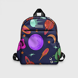Детский рюкзак Космический арт планеты, цвет: 3D-принт
