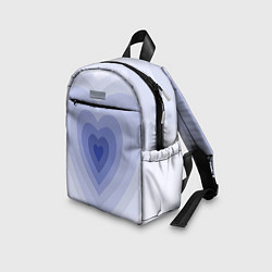 Детский рюкзак Голубое сердце градиент, цвет: 3D-принт — фото 2
