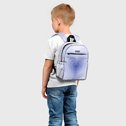 Детский рюкзак Голубое сердце градиент, цвет: 3D-принт — фото 2