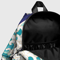 Детский рюкзак Волны - паттерн - мода, цвет: 3D-принт — фото 2