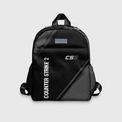 Детский рюкзак Counter Strike 2 glitch на темном фоне: надпись, с, цвет: 3D-принт