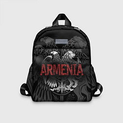 Детский рюкзак Герб Армении с надписью Armenia, цвет: 3D-принт