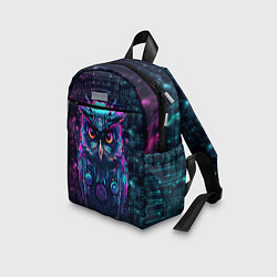 Детский рюкзак Сова в стиле киберпанк, цвет: 3D-принт — фото 2