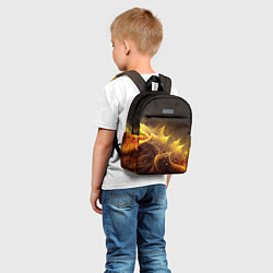 Детский рюкзак Желтая абстракция и брызги, цвет: 3D-принт — фото 2