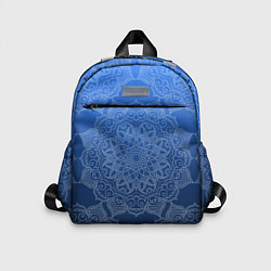 Детский рюкзак Мандала на градиенте синего цвета, цвет: 3D-принт