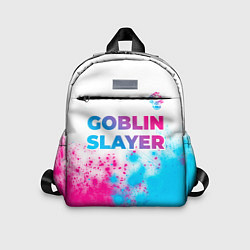 Детский рюкзак Goblin Slayer neon gradient style: символ сверху, цвет: 3D-принт