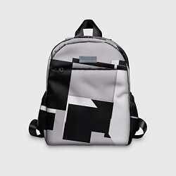 Детский рюкзак Белые и чёрные кубы в геометрии, цвет: 3D-принт