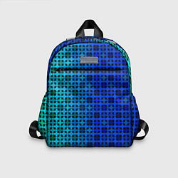 Детский рюкзак Сине-зеленый геометрический узор, цвет: 3D-принт