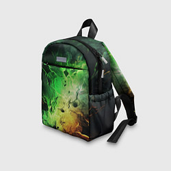 Детский рюкзак Зеленый взрыв, цвет: 3D-принт — фото 2