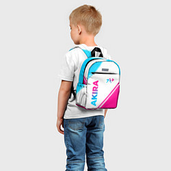 Детский рюкзак Akira neon gradient style: надпись, символ, цвет: 3D-принт — фото 2