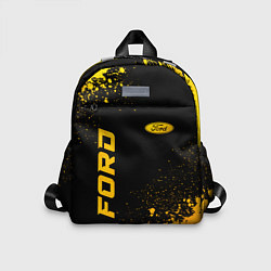 Детский рюкзак Ford - gold gradient: надпись, символ, цвет: 3D-принт