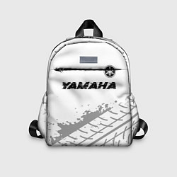 Детский рюкзак Yamaha speed на светлом фоне со следами шин: симво, цвет: 3D-принт