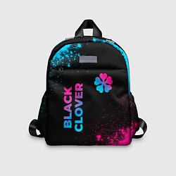 Детский рюкзак Black Clover - neon gradient: надпись, символ, цвет: 3D-принт