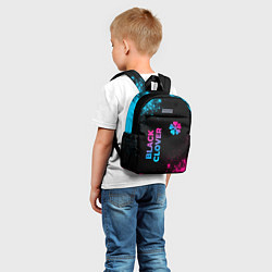 Детский рюкзак Black Clover - neon gradient: надпись, символ, цвет: 3D-принт — фото 2