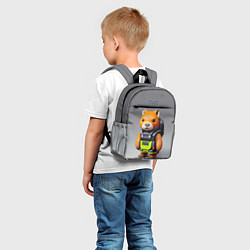 Детский рюкзак Кроха-капибара - киберпанк - нейросеть, цвет: 3D-принт — фото 2