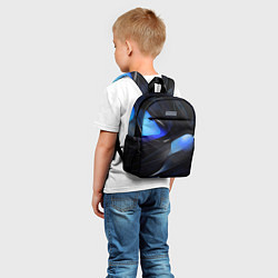 Детский рюкзак Black blue elements, цвет: 3D-принт — фото 2