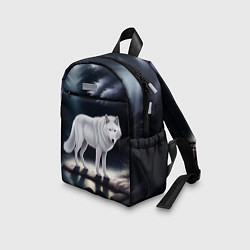 Детский рюкзак Белый волк в лесу, цвет: 3D-принт — фото 2
