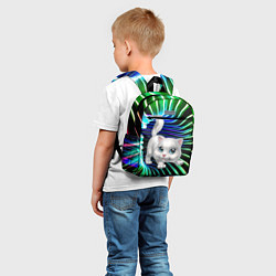 Детский рюкзак Милая кошечка в космическом портале, цвет: 3D-принт — фото 2