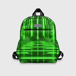 Детский рюкзак Зеленые световые объекты, цвет: 3D-принт