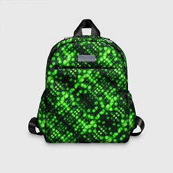 Детский рюкзак Зеленые точечные ромбы, цвет: 3D-принт