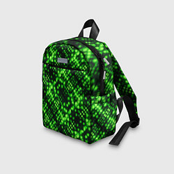 Детский рюкзак Зеленые точечные ромбы, цвет: 3D-принт — фото 2