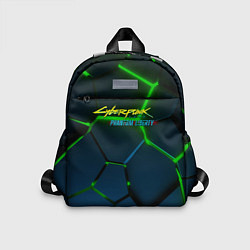 Детский рюкзак Cyberpunk 2077 phantom liberty green neon, цвет: 3D-принт